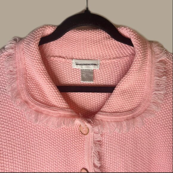 Soft Pink Knit Cardigan Washington💐 - Picture 4 of 4